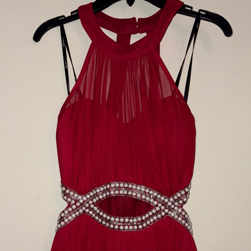 Xtraordinary Red Halter Mini Dress